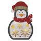 Vánoční dřevěný LED tučňák, 30cm, 2x AAA, časovač - 1/6
