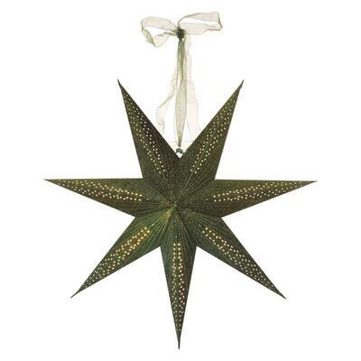 Dekorativní závěsná papírová hvězda 60cm zelená - 1