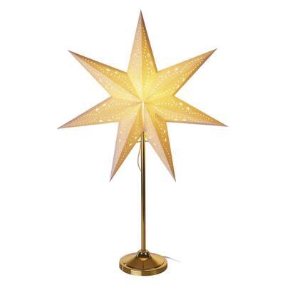Vánoční svícen Hvězda 67cm Bílá/zlatý stojan - 1