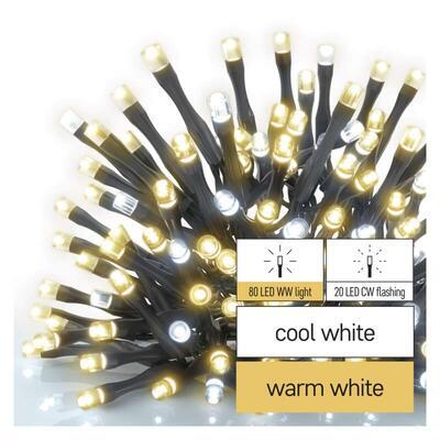 Spojovací LED řetěz Standard 5m IP44 WW/CW blik. - 1
