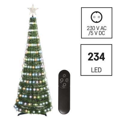 LED vánoční stromek s řetězem a hvězdou 1,5m RGB - 1