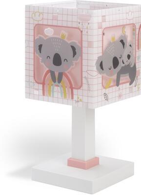 Dětská stolní lampička Koala, růžová - 1