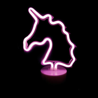 Stolní LED dekorace Neon Unicorn