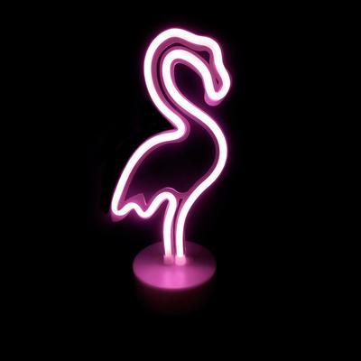 Stolní LED dekorace Neon Flamingo