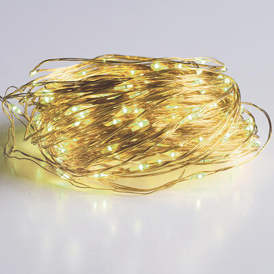 Venkovní zlatý LED nano řetěz 30m WW 8 funkcí