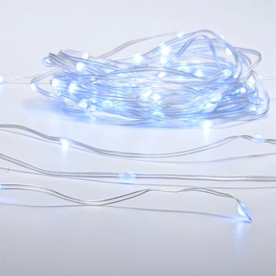 Venkovní stříbrný LED nano řetěz 30m CW 8 fun.