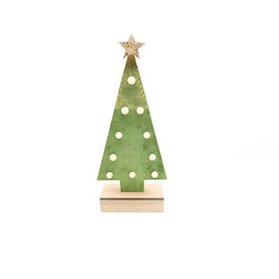 Vánoční LED stromek s filcem - zelený - 2xAA