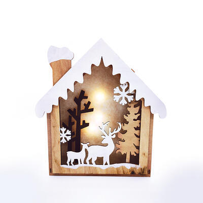 Vánoční LED dekorace Domek 1 - 2xAAA