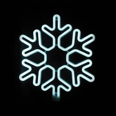 Vánoční venkovní LED dekorace Vločka 4 - CW 40cm