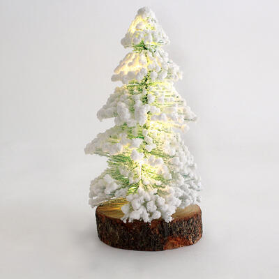 Vánoční zasněžený LED stromek 1 3xAAA 26cm