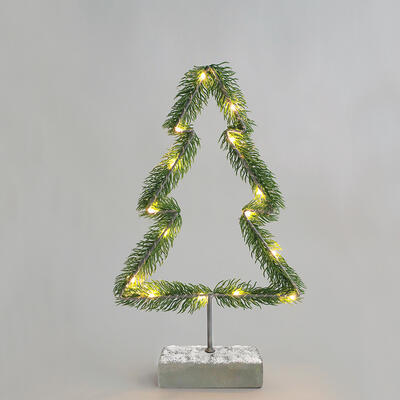 Vánoční stolní LED dekorace Stromek 2xAA 40cm