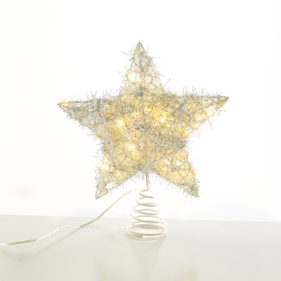 Vánoční LED dekorativní stolní hvězda Stříbrná
