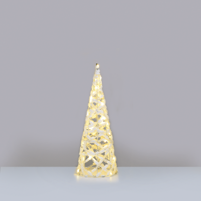 Vánoční LED zasněžený bavlněný kužel 50cm
