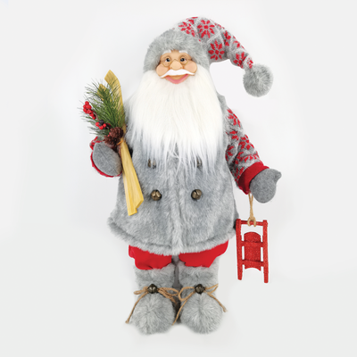 Vánoční plyšák Santa sáňkař 45cm