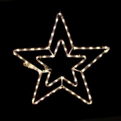 Vánoční venkovní LED dekorace Hvězda - 3 WW 55cm