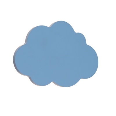 Dětské nástěnné LED svítidlo Cloud, modrá - 1