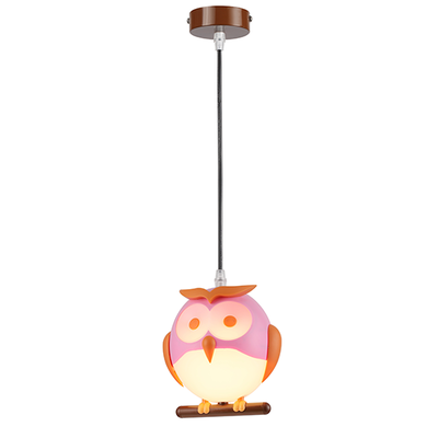 Dětské svítidlo Owl 2, růžová - 1