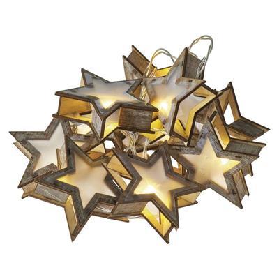 Vánoční LED girlanda 3D Hvězdy s časovačem 1,35m - 1