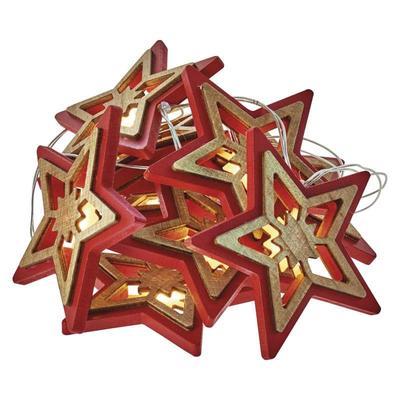 Vánoční LED girlanda Hvězdy s časovačem 1,35m - 1