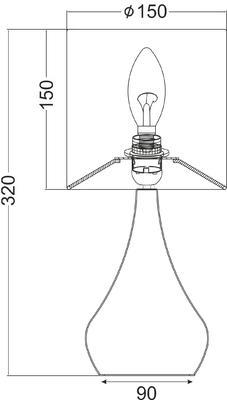 Stolní lampa Posh, béžová/chrom - 2