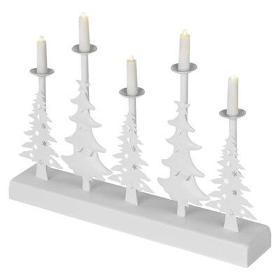 Vánoční LED svícen Stromky 24cm 2xAA WW časovač - 2