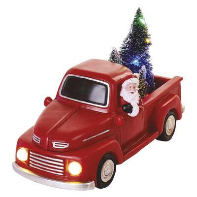 Vánoční LED truck se Santou 10cm 3xAA barvy - 2