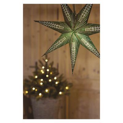 Dekorativní závěsná papírová hvězda 60cm zelená - 2