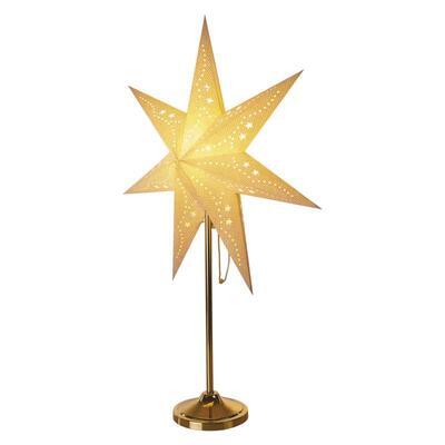 Vánoční svícen Hvězda 67cm Bílá/zlatý stojan - 2