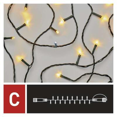 Spojovací LED řetěz Standard 5m IP44 WW/CW blik. - 2