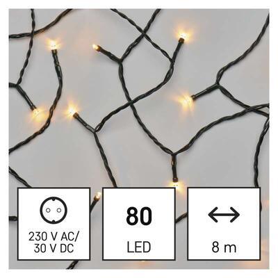 LED vánoční řetěz, Vintage, IP44, 8m, časovač - 2