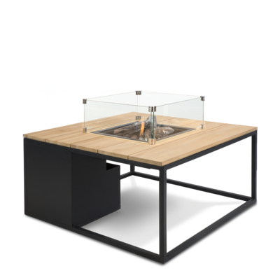 Plynové ohniště a stolek Cosiloft 100, černá/teak - 2