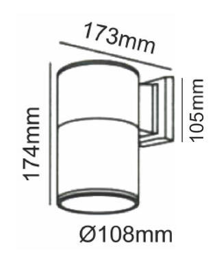 Fasádní svítidlo 1 Beam - L, Rez - 2