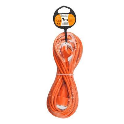 Prodlužovací kabel - 1 zásuvka, oranžová - 7m - 2