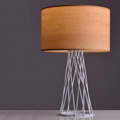 Stolní lampa Mesh, dřevo - 2