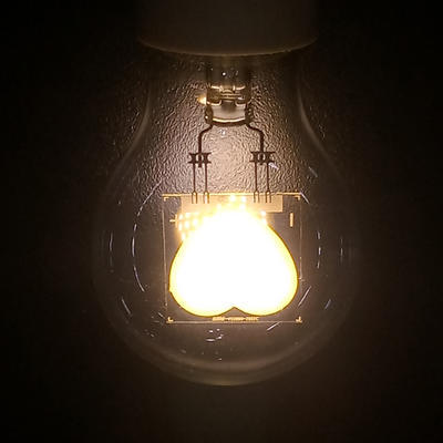 LED žárovka Filament HEART E27 2W - 2