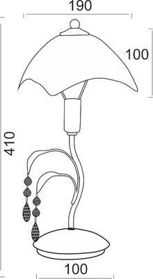 Stolní lampa Earrings, chrom - 2