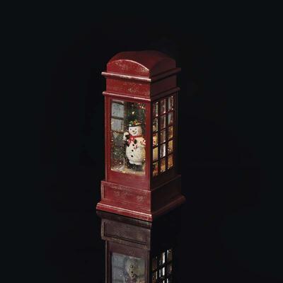 Vánoční LED budka, 25cm, 3x AA, časovač - 3