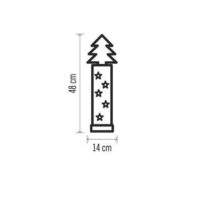 Vánoční dřevěný LED strom 48cm, 2x AA, časovač - 3
