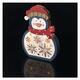 Vánoční dřevěný LED tučňák, 30cm, 2x AAA, časovač - 3/6