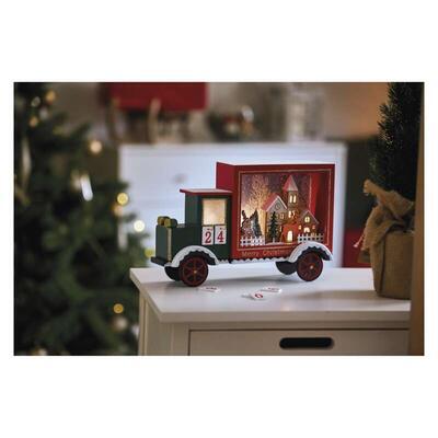 Vánoční LED Auto kalendář 20x30,5cm 2xAA WW čas. - 3