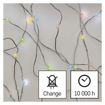 LED nano řetěz stříbrný Barvy 1,9m časovač - 3