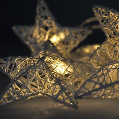 Vánoční LED girlanda pletené hvězdy WW - 3