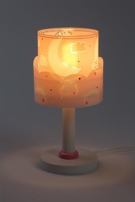 Dětská stolní lampička Moon, růžová - 3