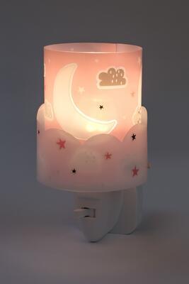 Dětská noční lampička Moon, růžová - 3