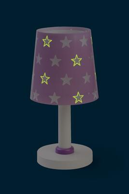 Dětská stolní lampička Stars, fialová - 3