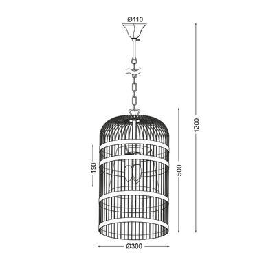 Závěsné svítidlo Bird Cage -1 - L - 3