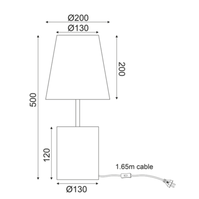 Stolní lampa Cement 1 - 3