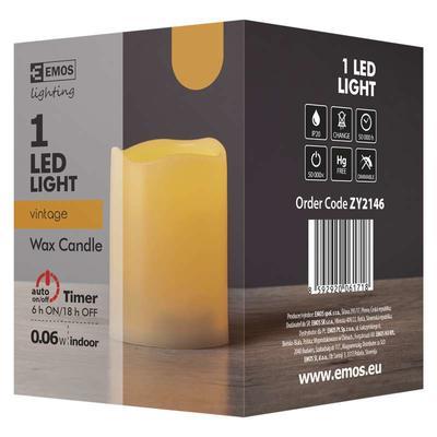 Dekorativní vosková LED svíčka s časovačem - 10cm - 3