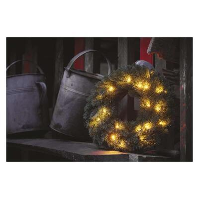 Dekorativní vánoční LED věnec, 2xAA, časovač - 4