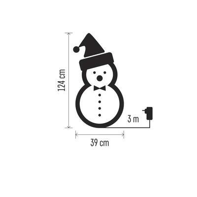Vánoční LED Sněhulák 124cm vnitřní s časovačem - 4